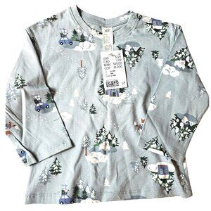 H&M Baby Long-Sleeve Woodland Print T-Shirt‎ 18M